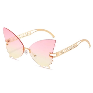 Sommerfugl solbriller - Lyserød /gul